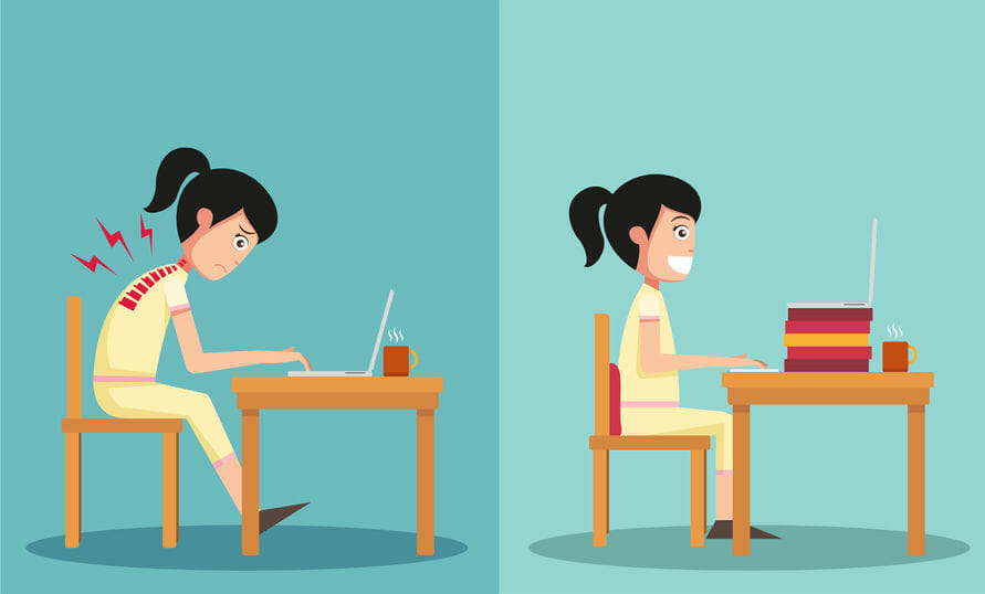 correct computer posture