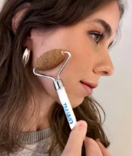 TMJAID Roller used for jaw muscle massage and TMJ pain relief.